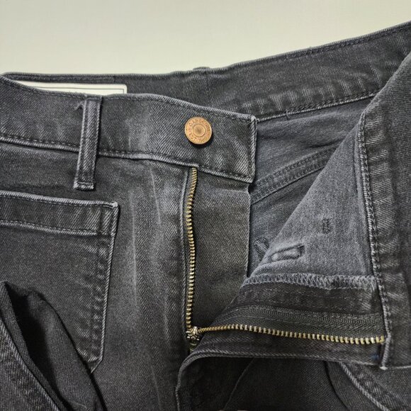 GAP Black Wash Stretch Denim High Rise 70's Flare Jeans - Picture 6 of 8